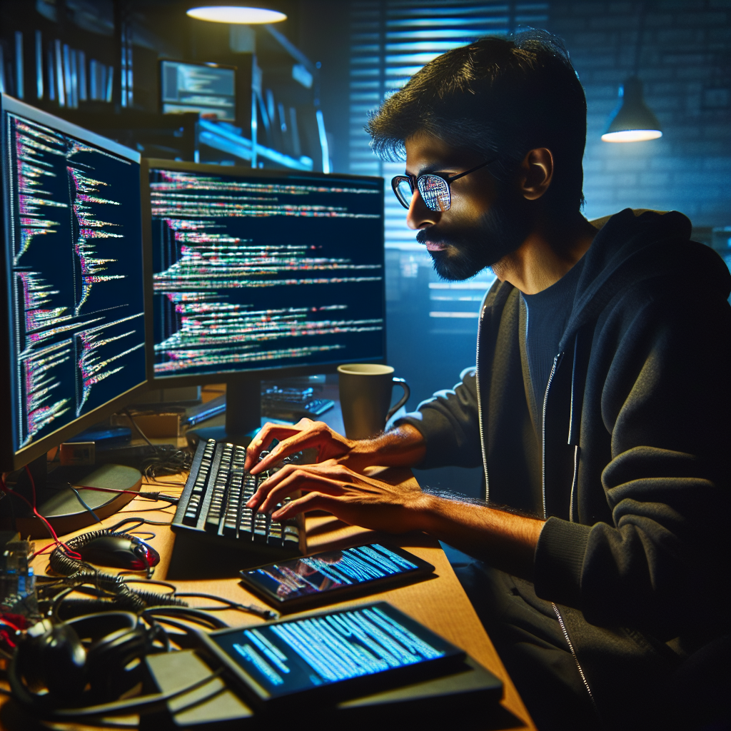 High Quality an hacker sitting at a pc Blank Meme Template