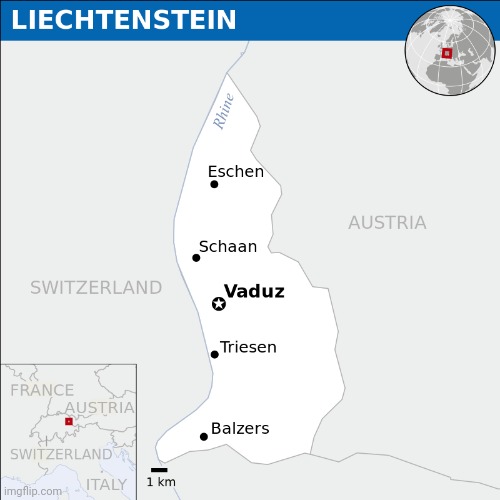 Map of Liechtenstein: | image tagged in liechtenstein | made w/ Imgflip meme maker