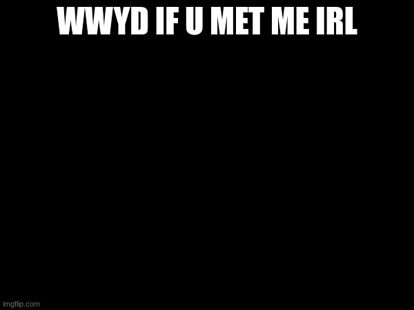 WWYD IF U MET ME IRL | made w/ Imgflip meme maker