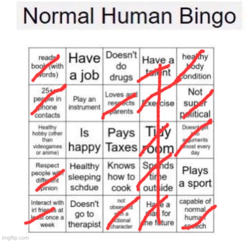 Now I know that sounds bad | image tagged in normal human bingo | made w/ Imgflip meme maker