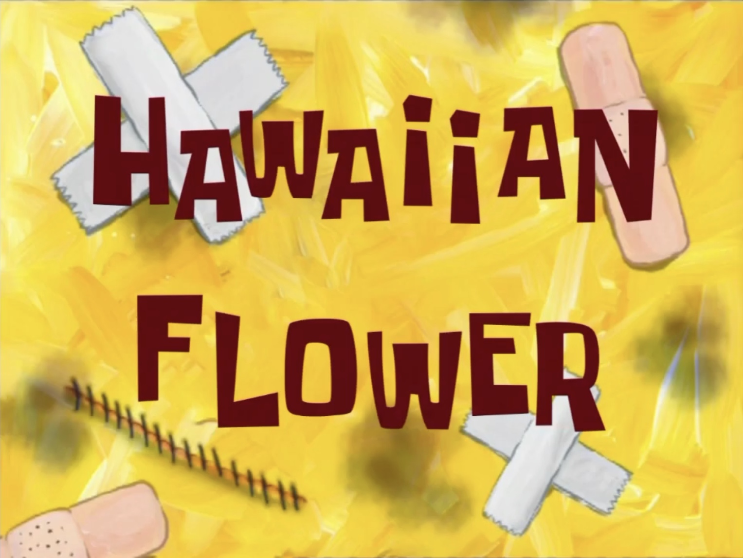 High Quality Hawaiian Flower title card Blank Meme Template
