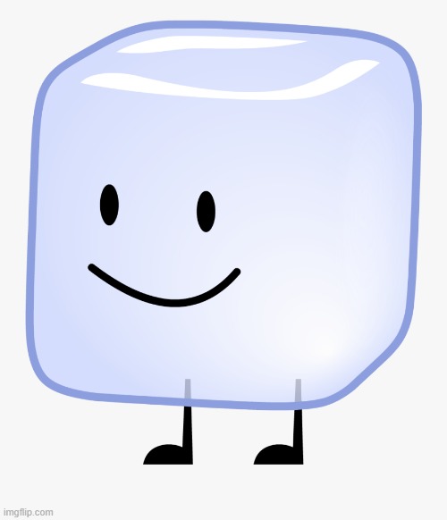 Ice cube BFDI | image tagged in ice cube bfdi | made w/ Imgflip meme maker
