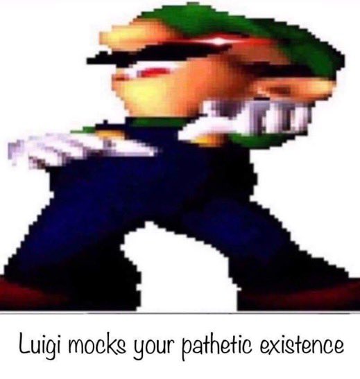 Luigi mocks Blank Meme Template