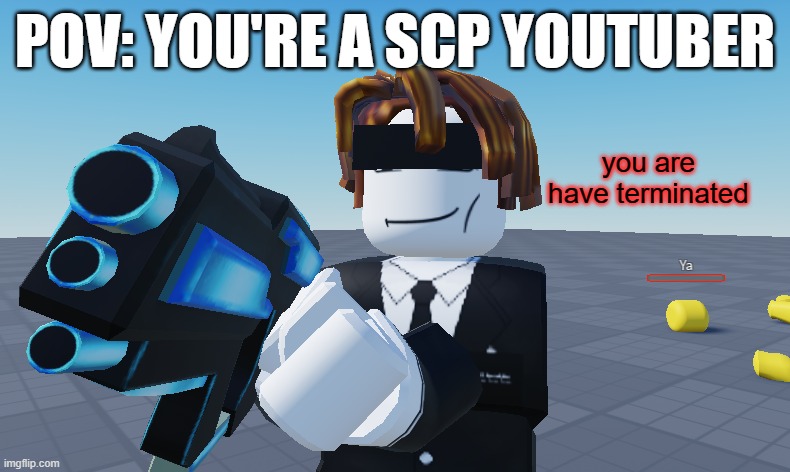 death for leaking scp info | POV: YOU'RE A SCP YOUTUBER; you are have terminated | image tagged in scp meme,scp,pov | made w/ Imgflip meme maker