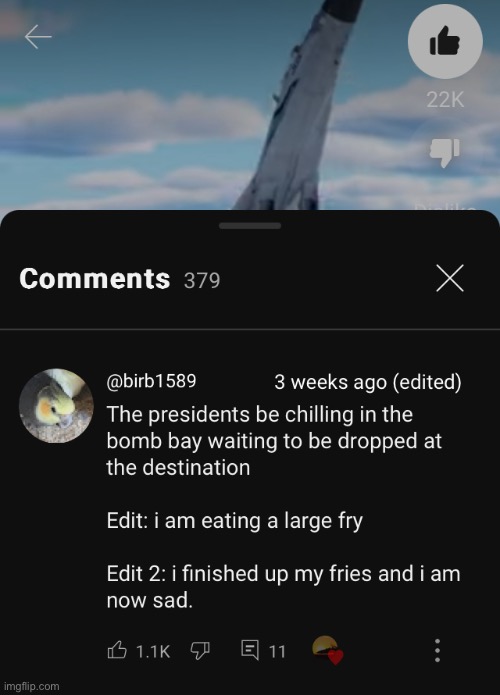 RIP large fry ;-; | made w/ Imgflip meme maker