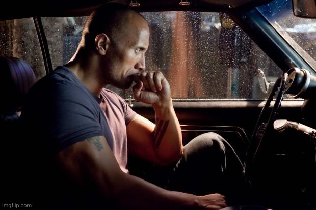 The Rock - Contemplating | image tagged in the rock - contemplating | made w/ Imgflip meme maker