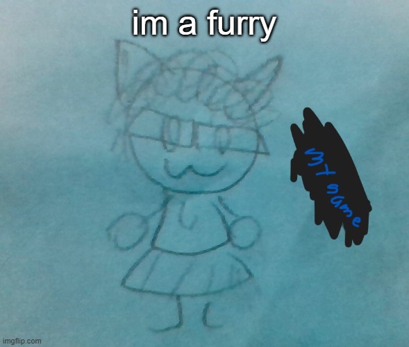 bda neko arc | im a furry | image tagged in bda neko arc | made w/ Imgflip meme maker