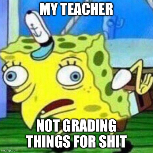 triggerpaul | MY TEACHER; NOT GRADING THINGS FOR SHIT | image tagged in triggerpaul | made w/ Imgflip meme maker