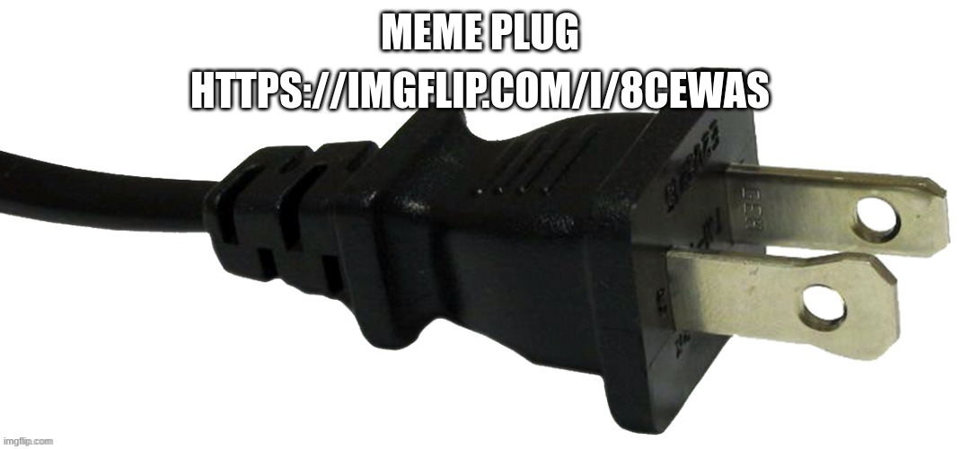 plug | HTTPS://IMGFLIP.COM/I/8CEWAS; MEME PLUG | image tagged in plug | made w/ Imgflip meme maker