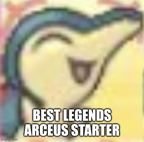 Elated cyndaquil | BEST LEGENDS ARCEUS STARTER | image tagged in elated cyndaquil | made w/ Imgflip meme maker