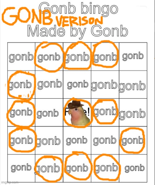 gonb | image tagged in gonb bingo | made w/ Imgflip meme maker