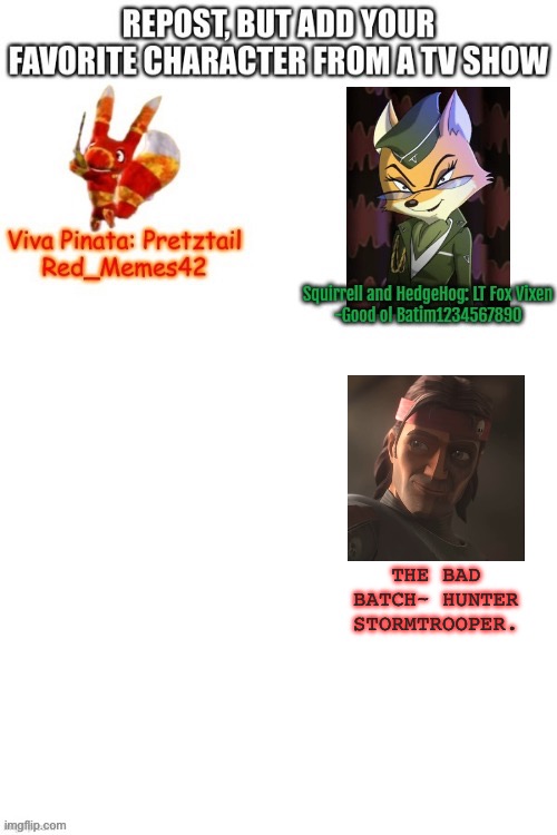 THE BAD BATCH~ HUNTER
STORMTROOPER. | made w/ Imgflip meme maker