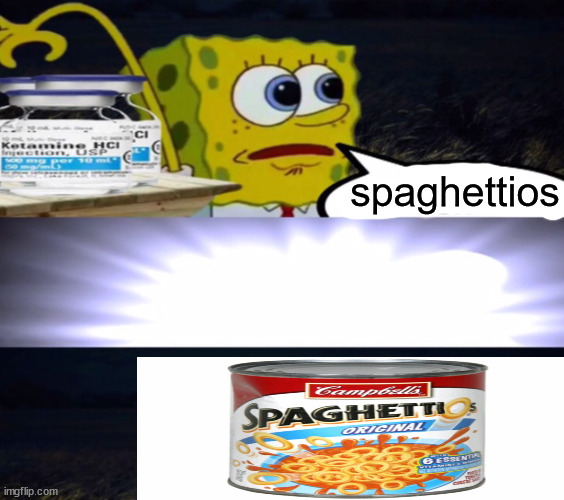 Meanwhile, in an alternate universe... | spaghettios | image tagged in cream of mushroom | made w/ Imgflip meme maker