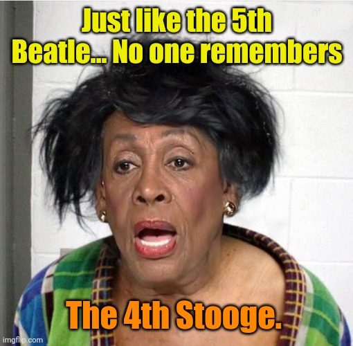MaxinePadWatters | Just like the 5th Beatle... No one remembers The 4th Stooge. | image tagged in maxinepadwatters | made w/ Imgflip meme maker