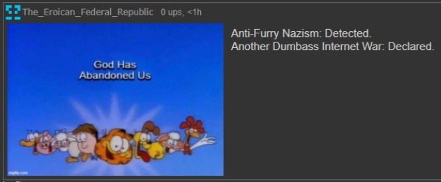 God has Abandoned Us. Anti-Furry Nazism: Detected. Blank Meme Template
