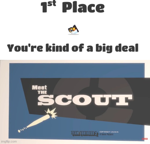 got this while playing blooket with my class lol | image tagged in meet the scout | made w/ Imgflip meme maker