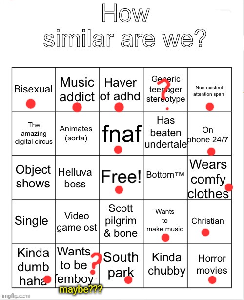 maybe??? | image tagged in userisnot_here bingo | made w/ Imgflip meme maker