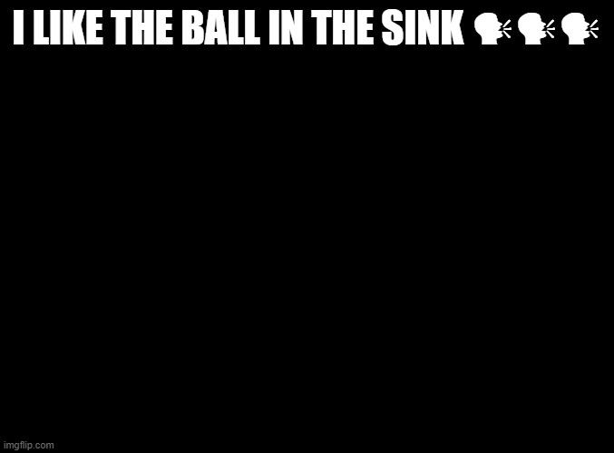 blank black | I LIKE THE BALL IN THE SINK 🗣🗣🗣 | image tagged in blank black,google translate sings | made w/ Imgflip meme maker
