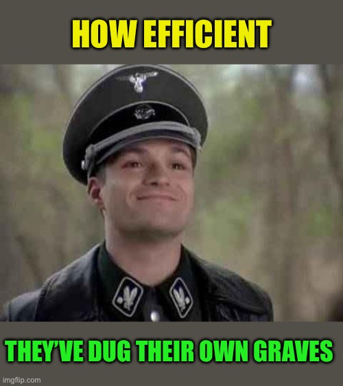 grammar nazi | HOW EFFICIENT THEY’VE DUG THEIR OWN GRAVES | image tagged in grammar nazi | made w/ Imgflip meme maker