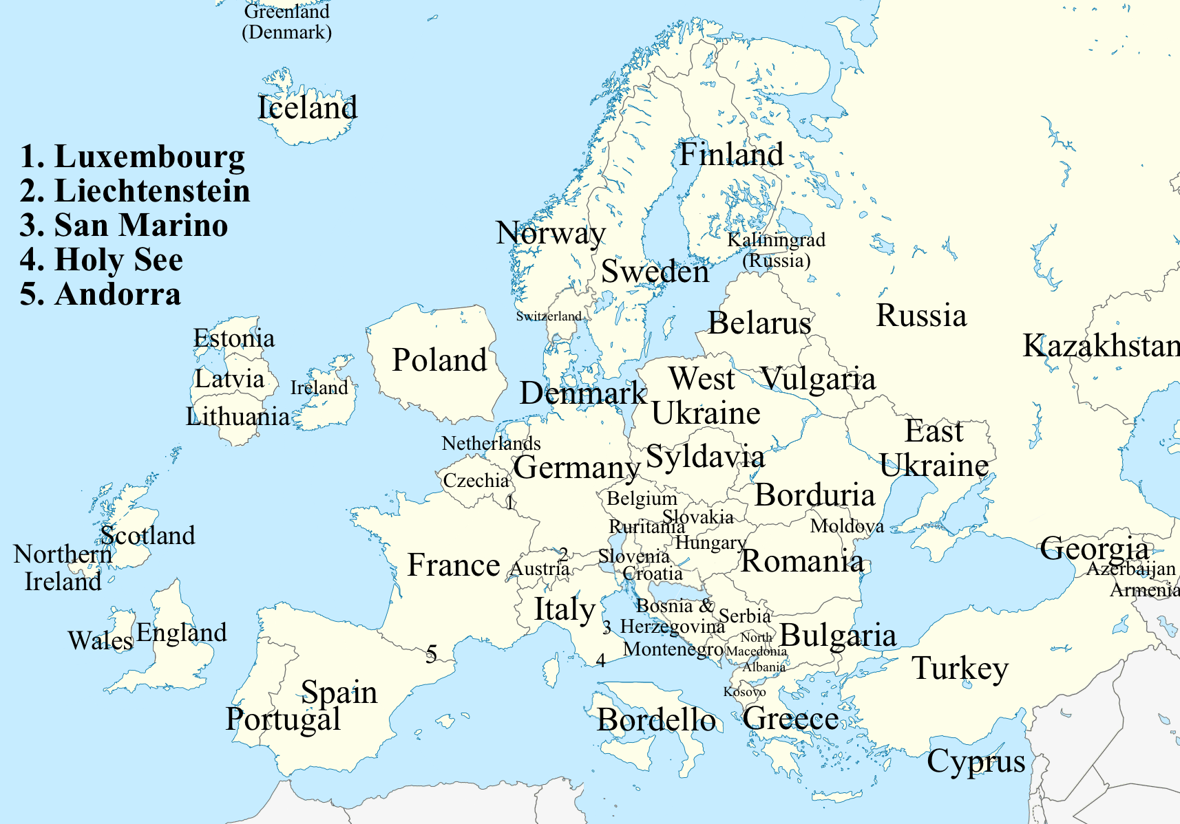 Map of Redrawn Europe Blank Meme Template