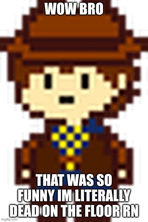 wow bro that was so funny | image tagged in wow bro that was so funny | made w/ Imgflip meme maker
