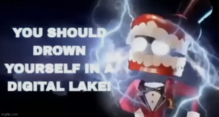 You should drown yourself in a digital lake | image tagged in you should drown yourself in a digital lake | made w/ Imgflip meme maker