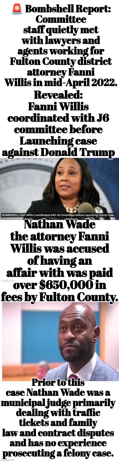 Bombshell Report | image tagged in fanni willis,nathan wade,fulton county ga corruption | made w/ Imgflip meme maker