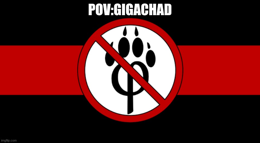 Anti-furry federation | POV:GIGACHAD | image tagged in anti-furry federation | made w/ Imgflip meme maker