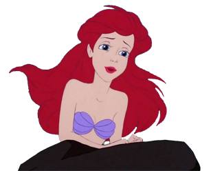 ariel on the rock Blank Meme Template