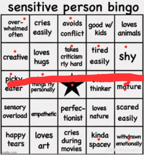 I am the most immature mature person ever | image tagged in sensitive person bingo | made w/ Imgflip meme maker