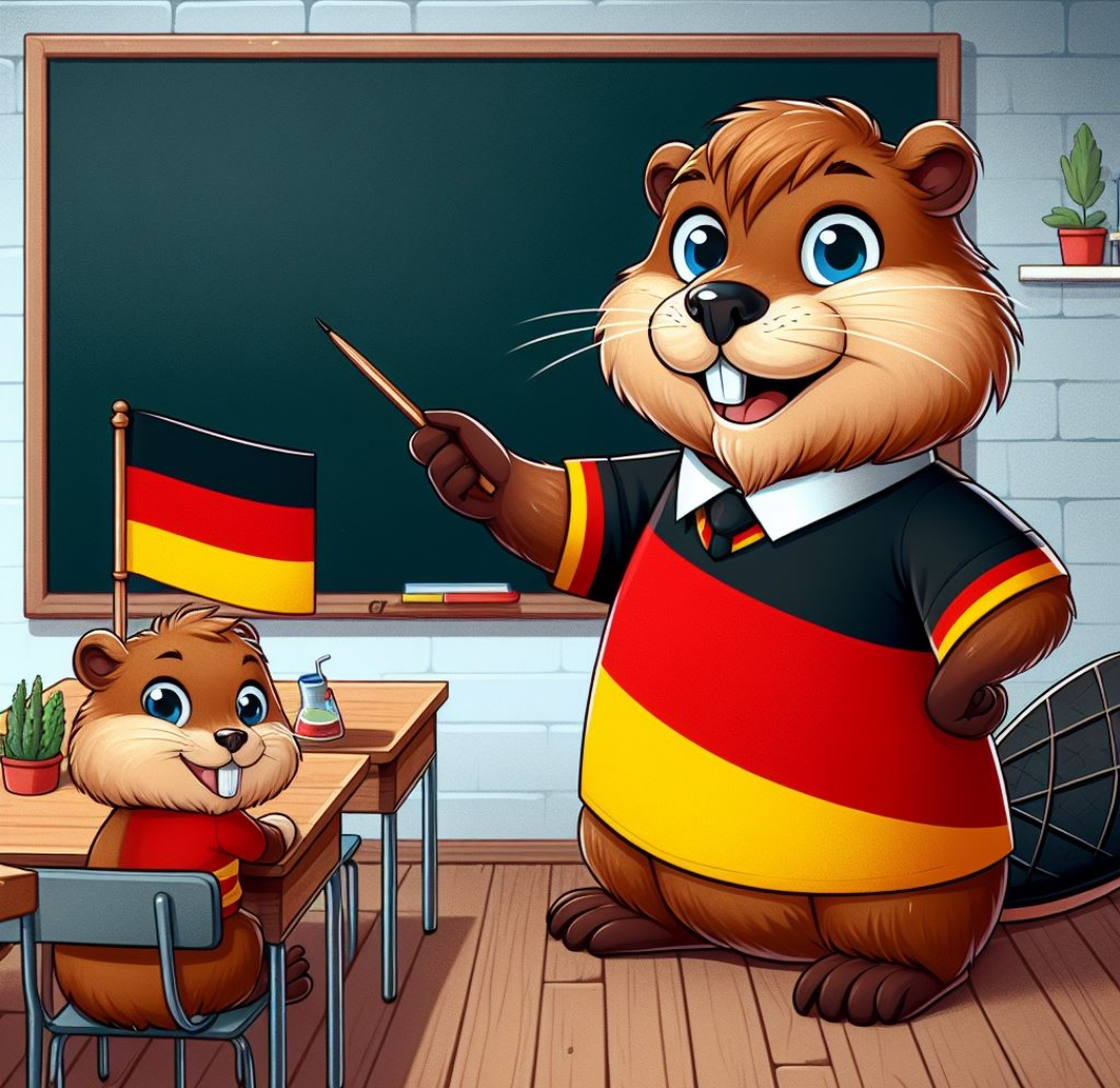 High Quality German beaver, bad lesson Blank Meme Template