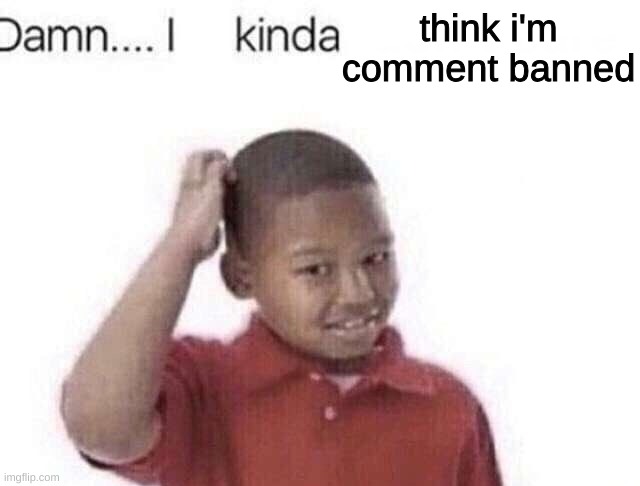 Yuh | think i'm comment banned | image tagged in damn i kinda don t meme | made w/ Imgflip meme maker