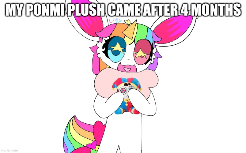touchscreen is backk! | MY PONMI PLUSH CAME AFTER 4 MONTHS | image tagged in yay | made w/ Imgflip meme maker