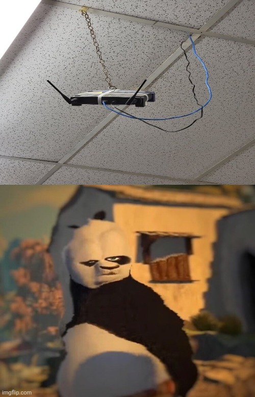 WiFi installation fail | image tagged in drunk kung fu panda,wifi,install,installation,you had one job,memes | made w/ Imgflip meme maker