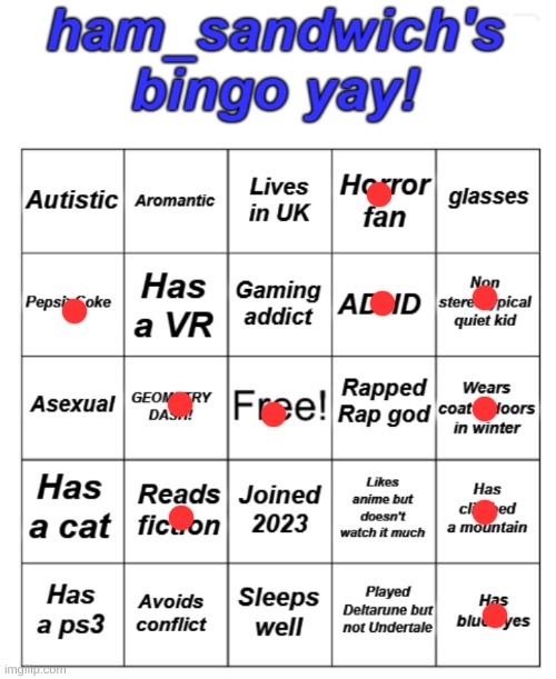 hmm... | image tagged in ham's bingo board | made w/ Imgflip meme maker