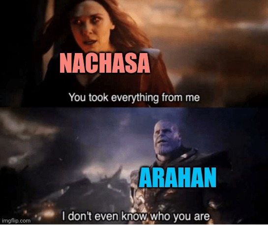 Mystic Prince | NACHASA; ARAHAN | image tagged in you took everything from me | made w/ Imgflip meme maker
