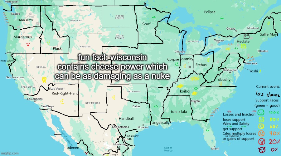 also oklahoma free | fun fact: wisconsin contains cheese power which can be as damaging as a nuke | made w/ Imgflip meme maker