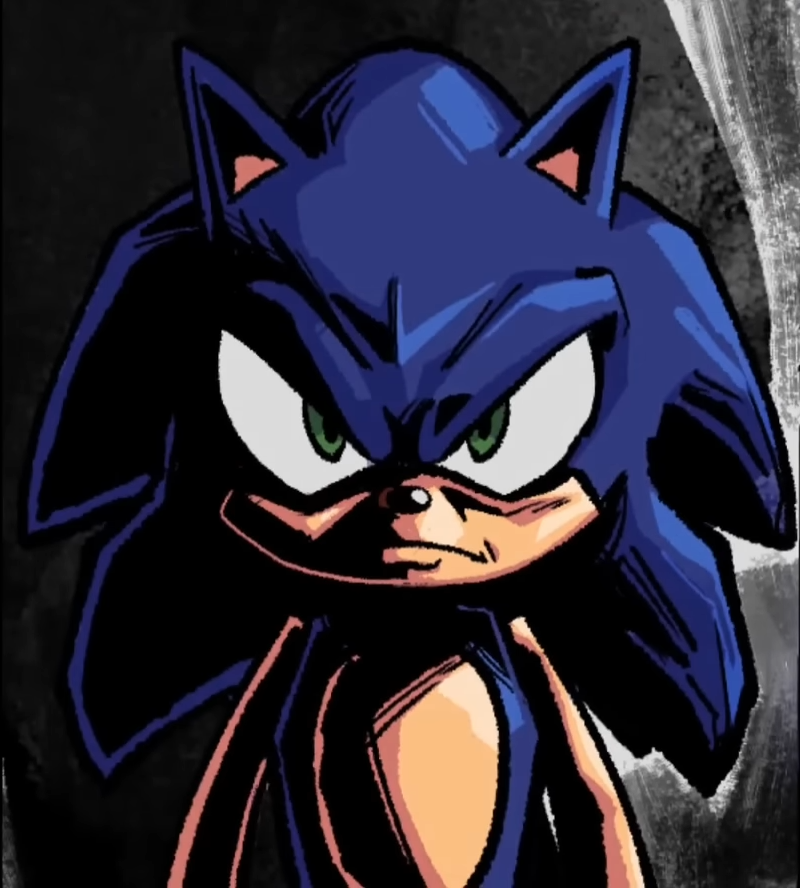 High Quality sonic staring at you Blank Meme Template