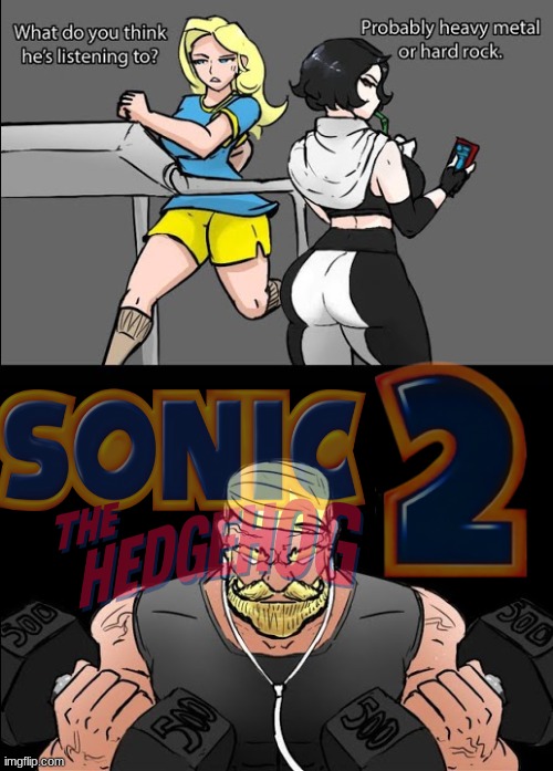 workout music | image tagged in workout music,sonic 2 | made w/ Imgflip meme maker