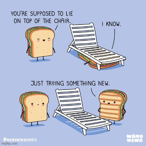 image tagged in sandwich,tanning,chair,grill | made w/ Imgflip meme maker