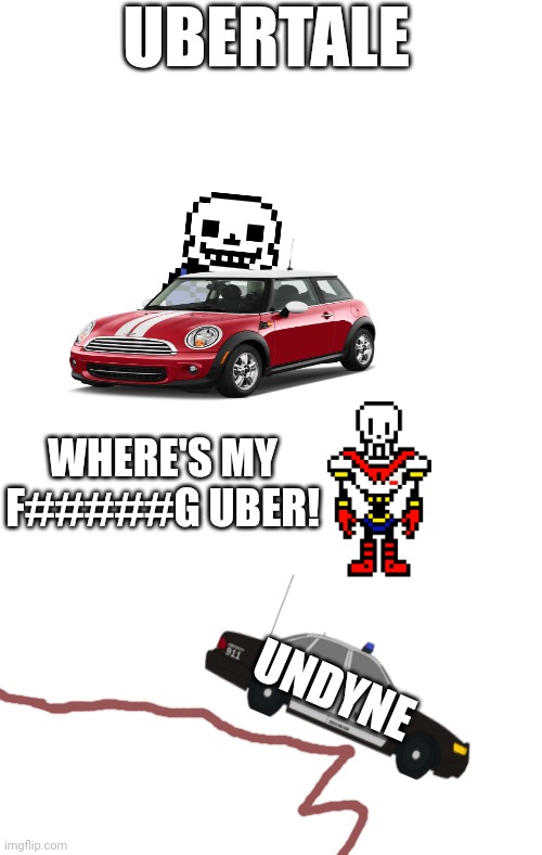 UBERTALE; WHERE'S MY F#####G UBER! UNDYNE | made w/ Imgflip meme maker