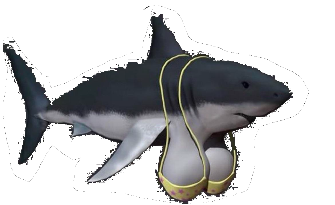 High Quality shark with tits Blank Meme Template