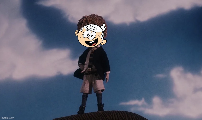 Lincoln and the Giant Peach | image tagged in the loud house,lincoln loud,disney,deviantart,memes,funny | made w/ Imgflip meme maker