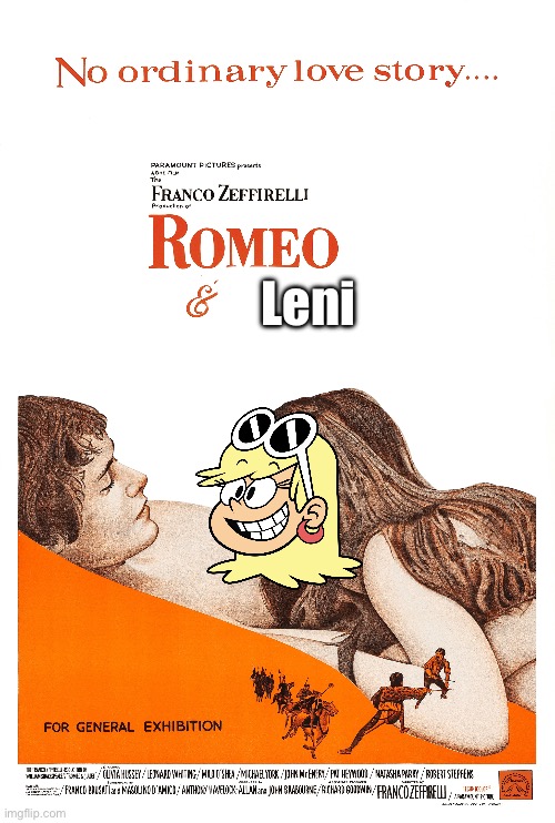 Romeo and Leni | Leni | image tagged in the loud house,deviantart,romeo and juliet,memes,funny,movie | made w/ Imgflip meme maker