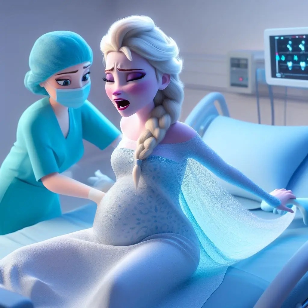 Elsa Giving Birth Blank Meme Template
