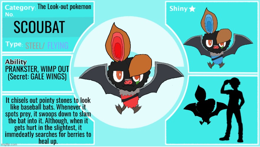 Turning the TF2 mercs into pokemon: day 1, the scout, based on a free-tailed bat | image tagged in pokemon,tf2 | made w/ Imgflip meme maker