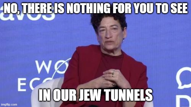 Jew Tunnels | NO, THERE IS NOTHING FOR YOU TO SEE; IN OUR JEW TUNNELS | image tagged in tunnel,jews,wef,davos | made w/ Imgflip meme maker
