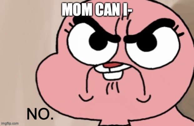 Anais NO. | MOM CAN I- | image tagged in anais no | made w/ Imgflip meme maker