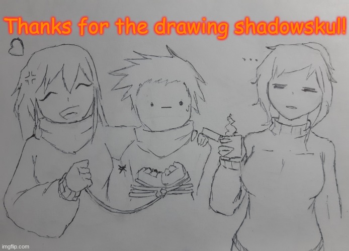 Violet Matt and Eren | Thanks for the drawing shadowskul! | image tagged in violet matt and eren | made w/ Imgflip meme maker