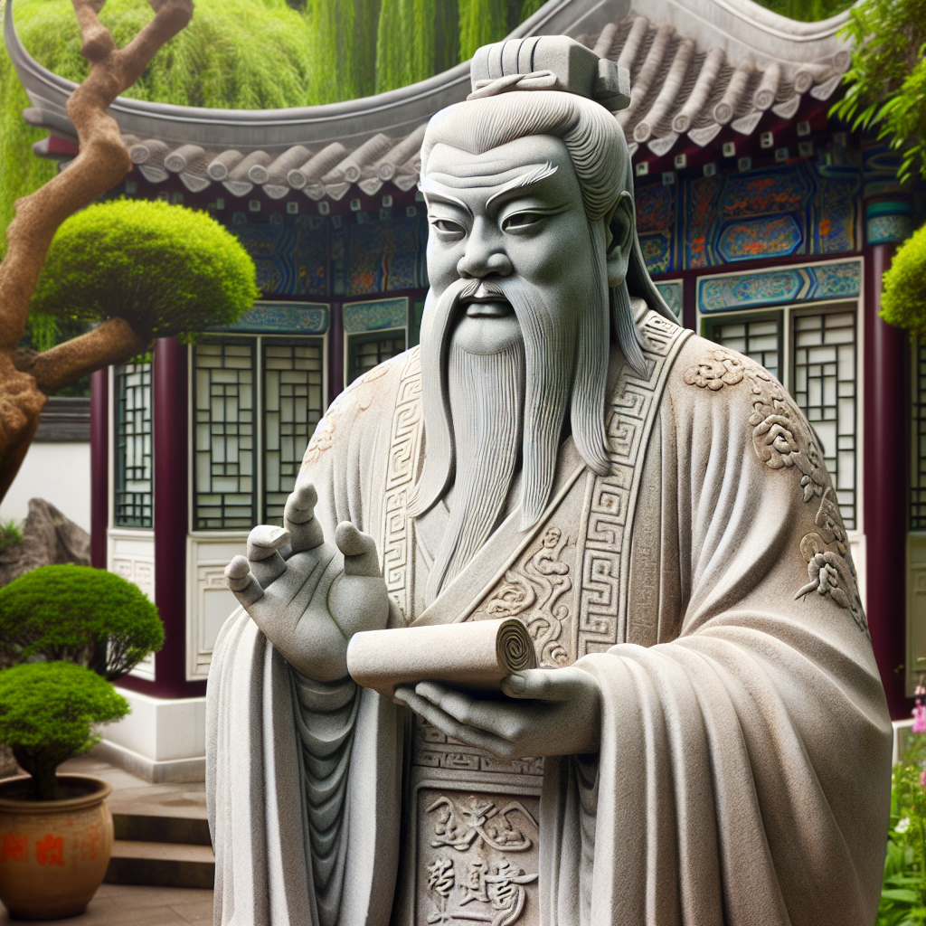 statue of confucius Blank Meme Template